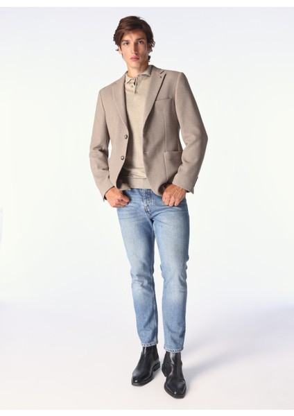 Slim Fit Vizon Erkek Düz Ceket F4WM-CKT 2754