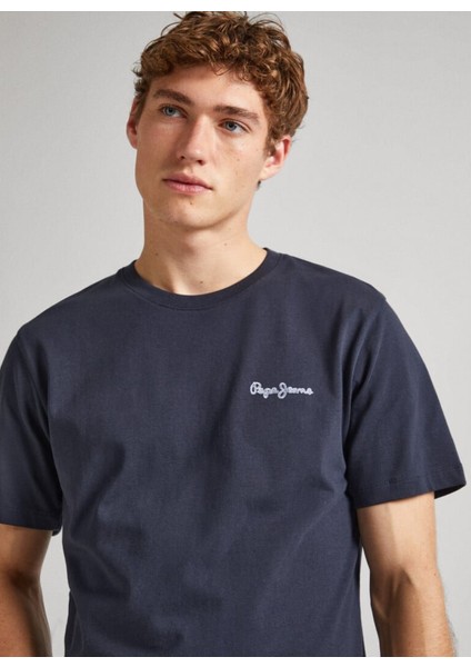 Bisiklet Yaka Baskılı Lacivert Erkek T-Shirt PM509367 594 Sıngle Clıford fiyatları