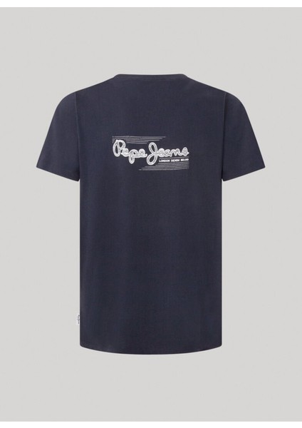 Bisiklet Yaka Baskılı Lacivert Erkek T-Shirt PM509367 594 Sıngle Clıford indirimleri