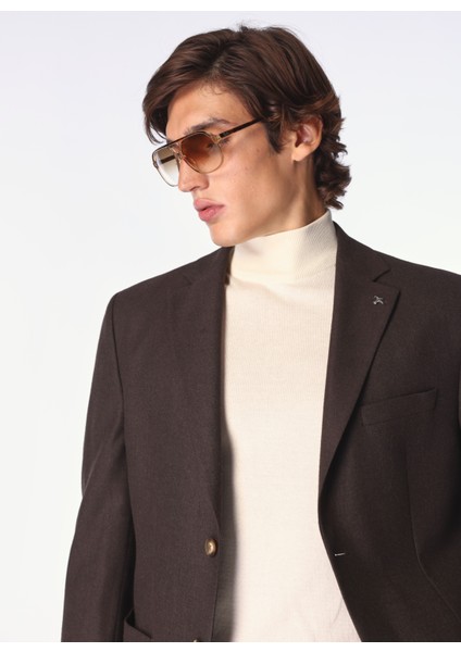 Regular Fit Kahve Erkek Düz Ceket FC4WM-CKT 2541 fiyatları