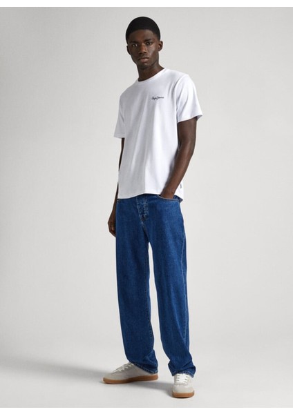 Bisiklet Yaka Baskılı Beyaz Erkek T-Shirt PM509367 800 Sıngle Clıford