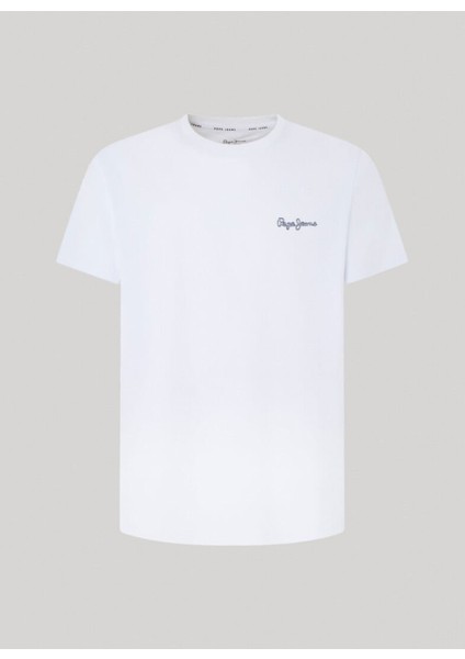 Bisiklet Yaka Baskılı Beyaz Erkek T-Shirt PM509367 800 Sıngle Clıford indirimleri