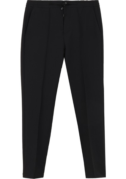 Normal Bel Normal Paça Siyah Erkek Chino Pantolon F4WM-PNT 2080