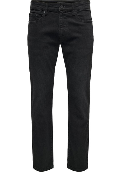 Normal Bel Dar Siyah Erkek Denim Pantolon Onsweft Regular Black 8638 Mat Dnm fırsatları