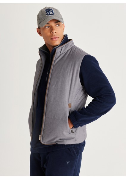 Düz Gri Erkek Yelek 4C0924100001 modelleri