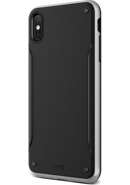 Design VRS94185 iPhone Xs Max High Pro Shield Kılıf, Arka Kapak Steel Silver