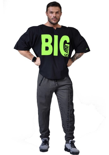 Oversize Rag Top Vücut Geliştirme T-Shirt Big Sam 3191 modelleri