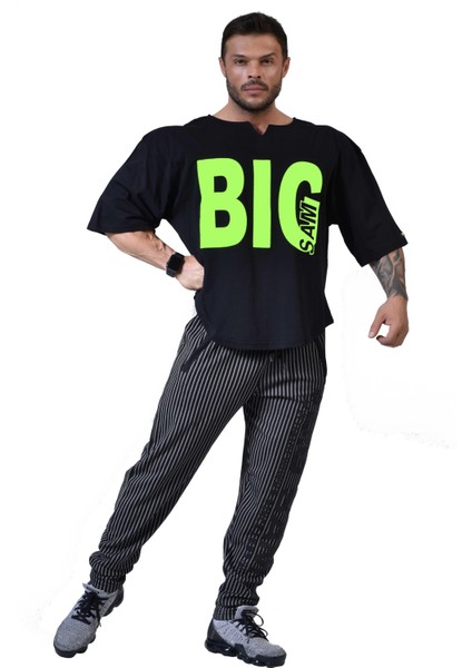 Oversize Rag Top Vücut Geliştirme T-Shirt Big Sam 3191 fırsatları