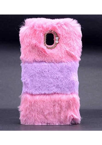 Galaxy J5 Pro Uyumlu Tüylü Yumuşak Pelus Kılıf (Pembe)