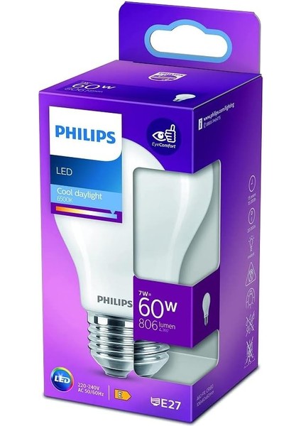 LED Classic 60W E27 Cdl A60 Fr Nd Srt4
