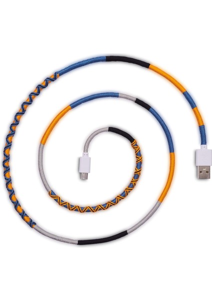 Hope Micro USB Yüksek Hızlı El Örgüsü Şarj ve Data Kablosu 1m