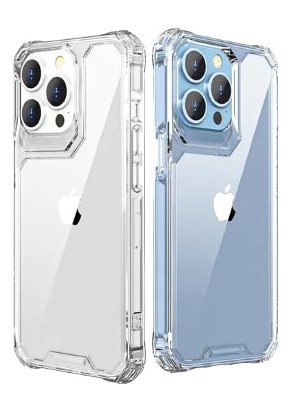 14 Pro Için Anti Shock Şeffaf Military Premier Silikon Kılıf Geliştirilmiş Dayanıklı Darbe Karşıtı Full Koruma