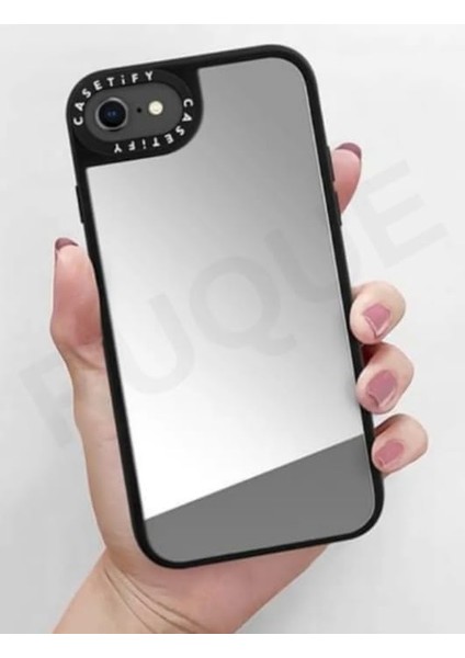 7,8,se Uyumlu Düz Yüzey Kamera Korumalı Darbe Emici Casetify Makyaj Aynalı Kılıf