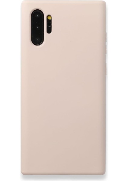Galaxy Note 10 Plus ile Uyumlu Kılıf Lansman Soft Nano Içi Kadife Silikon - Pudra