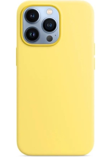 14 Pro Max (6.7) Inç Ile Uyumlu Içi Kadife Kaplama Gerçek Silinebilir Leke Tutmaz Lansman Kılıf Şok Emici Full Kasa Koruma Sağlayan Kılıf (Sarı)