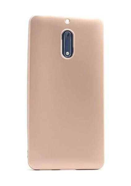 6 Uyumlu Sert Rubber Silikon Kılıf (Altın Rengi)