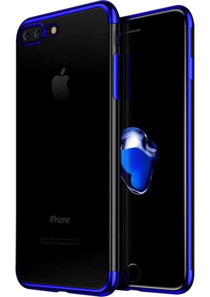 Apple iPhone 8 Plus Kılıf Skyfall Transparent Clear Mavi