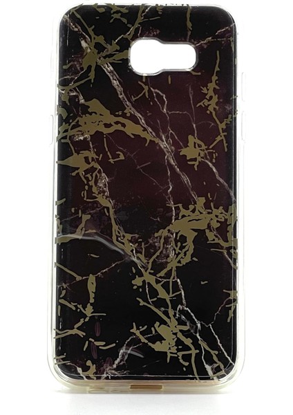 Galaxy J5 Prime Uyumlu Desenli Yumuşak Silikon Kılıf (Siyah)