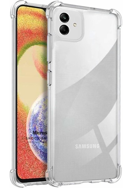 Samsung Galaxy A04 Için Kılıf Shock Absorbing Şeffaf [galaxy A04 ile Uyumlu Kılıf - Şeffaf]