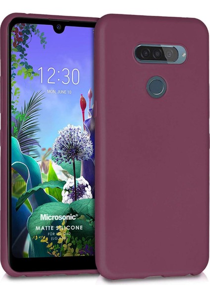 Matte Silicone Lg Q60 Için Kılıf Mor [Q60 ile Uyumlu Kılıf - Mor]