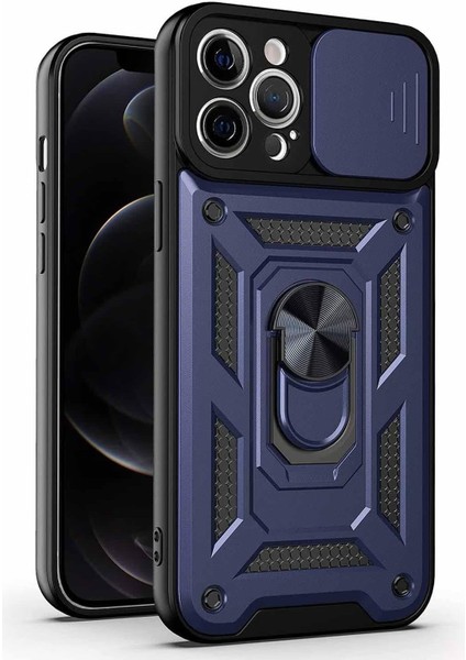 Apple iPhone 12 Pro Için Kılıf Impact Resistant Lacivert [iphone 12 Pro ile Uyumlu Kılıf - Lacivert]