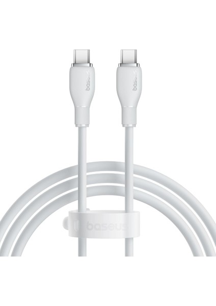 Pudding Hızlı Şarj Özellikli Type-C To Type-C Kablo 100W, 1.2 Metre, Beyaz