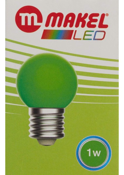 LED Gece Lambası, 1 W, E27 Duy, Yeşil