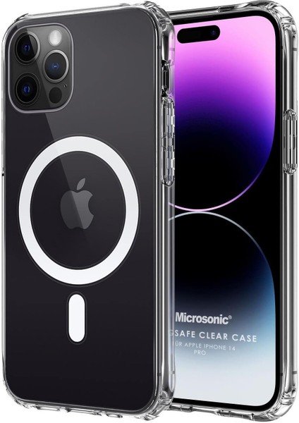 Apple iPhone 14 Pro Için Kılıf Magsafe Clear Soft Şeffaf [iphone 14 Pro ile Uyumlu Kılıf - Şeffaf]