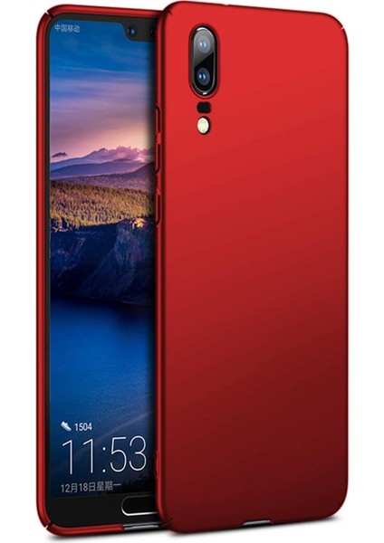 Huawei P20 Kılıf Premium Slim Kırmızı