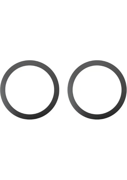 Power Metal Magsafe Halka Yüzük Ring iPhone 8 ve Üstü Model ile Uyumlu 2'li Paket Siyah