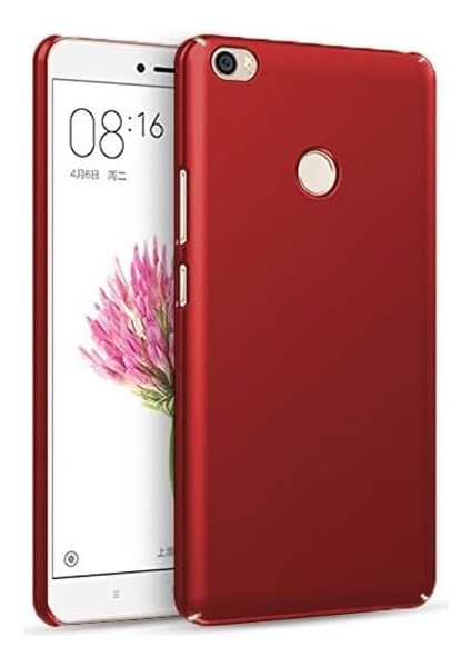 Mi Max Uyumlu Sert Rubber Silikon Kılıf (Kırmızı)