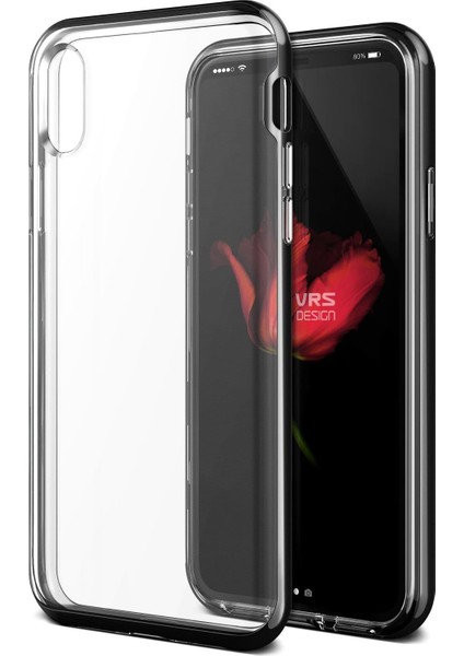 Design VRS88870 Vrs iPhone x Crystal Bumper Kılıf, Metal Black