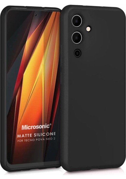 Matte Silicone Tecno Pova Neo 2 Için Kılıf Siyah [pova Neo 2 ile Uyumlu Kılıf - Siyah]
