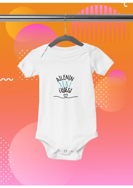 Ailenin Yeni Üyesi Bebek Body Kısa Kollu Badi Çıtçıtlı Zıbın Organik %100 Pamuk indirimleri