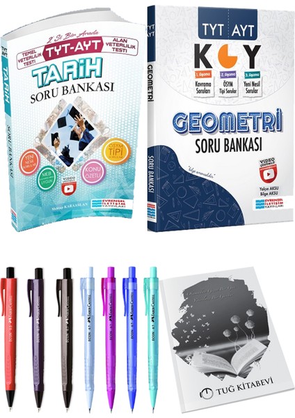 Geometri Soru Bankası - Yks Tyt Ayt Yeni Nesil Tarih Soru Bankası