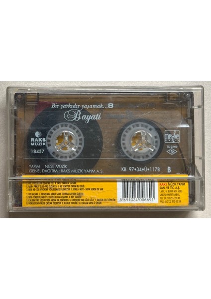 Bir Şarkıdır Yaşamak 8 Bayati Kaset (Orjnal Dönem Baskı Kaset)