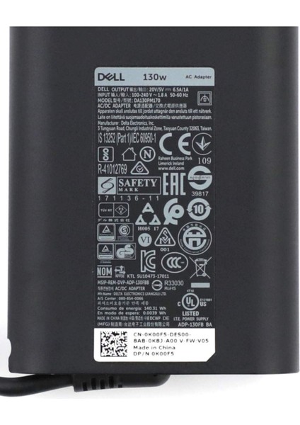 Type C 20V 6.5A HA130PM170 0MDH25 Şarj Adaptörü