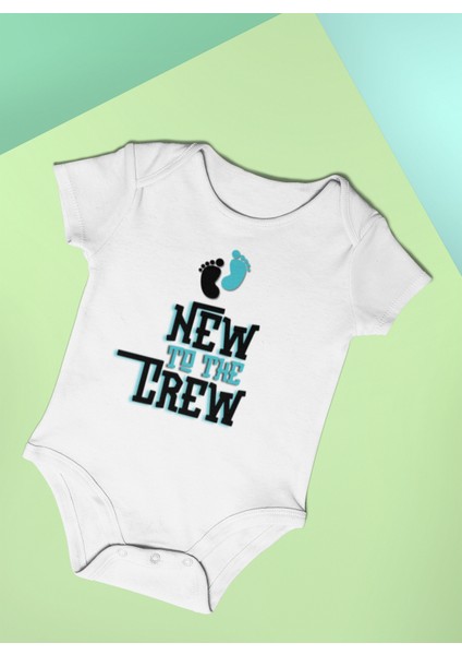 New To The Crew Bebek Body Kısa Kollu Badi Çıtçıtlı Zıbın Organik %100 Pamuk