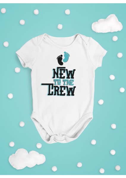 New To The Crew Bebek Body Kısa Kollu Badi Çıtçıtlı Zıbın Organik %100 Pamuk