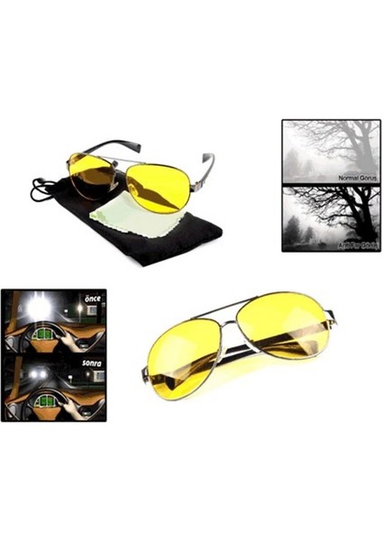 Metal Çerçeveli Anti Far Gece Görüş Gözlüğü (Damla Modeli) fiyatları