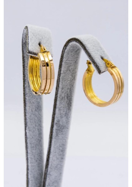 22 Ayar Altın Kalemli Halka Küpe modelleri