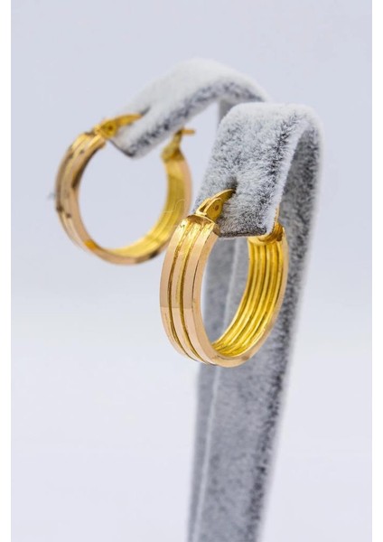 22 Ayar Altın Kalemli Halka Küpe fırsatları