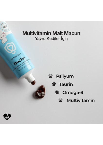 Vitamin ve Mineral içerikli Malt Yavru Kedi Macunu 100 GR