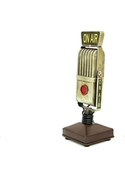 Dekoratif Metal Mikrofon Obje Biblo Vintage Hediyelik fiyatları
