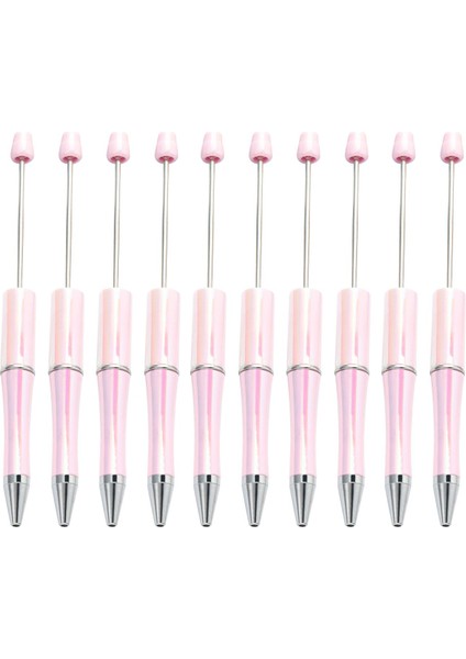 10X Boncuklu Kalem Dıy Yapımı Hediye Ofis Malzemeleri Okul Öğrencileri Için Yenilik Açık Pembe (Yurt Dışından)