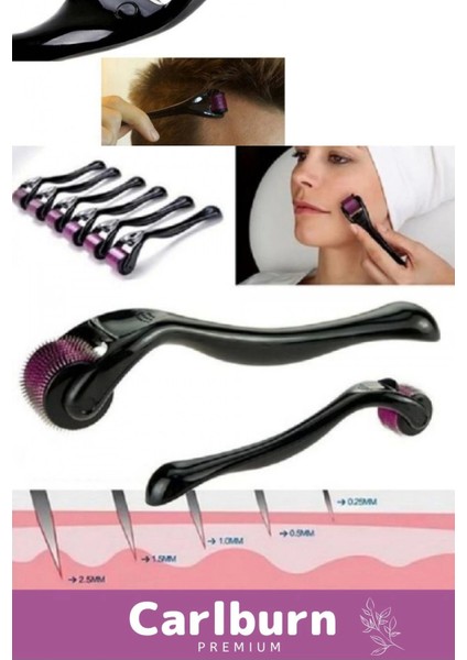 Özel Üretim Derma Roller Titanyum Uçlu 540 Iğneli Cilt Bakım Vücut Yenileme Masaj Aleti 1 mm indirimleri