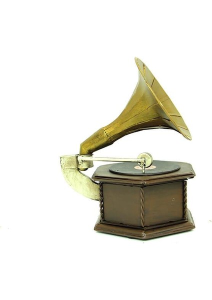 Dekoratif Metal Gramofon Kutu Obje Vintage Hediyelik fiyatları