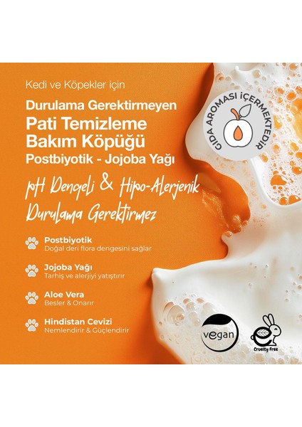 Durulama Gerektirmeyen Pati Temizleme ve Bakım Köpüğü - Postbiyotik 150 ML modelleri