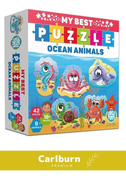 Özel Üretim Zeka Geliştirici Eğitici Çocuk El Göz Koordinasyonu My Best Puzzle Okyanus Hayvanları