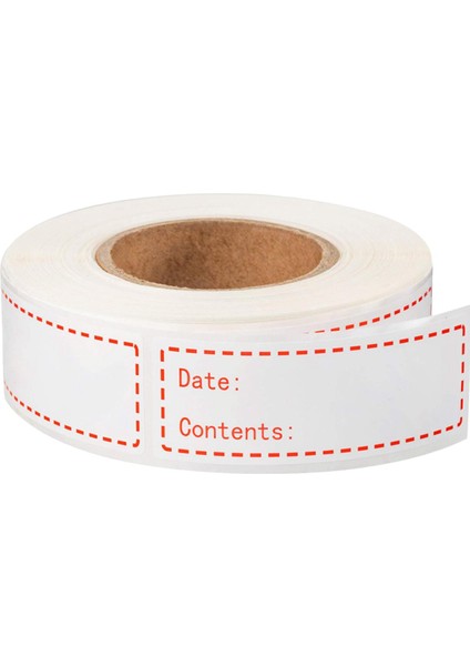 500X Gıda Depolama Kağıdı Etiketi Için Kendinden Yapışkanlı Kırmızı (Yurt Dışından)